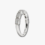 "Kye" Rectangle Pattern 0.10ct Diamond Half Eternity Ring ET76