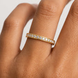 Lab Diamond Channel Set Eternity Band Wedding Ring CRB