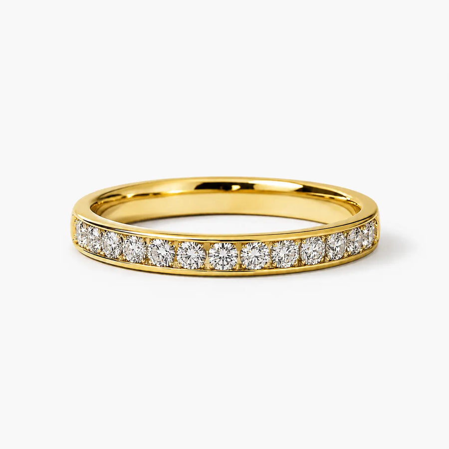 Lab Diamond Channel Set Eternity Band Wedding Ring CRB