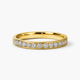 Lab Diamond Channel Set Eternity Band Wedding Ring CRB