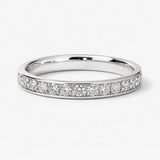 Lab Diamond Channel Set Eternity Band Wedding Ring CRB