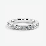 Lab Grown Diamond & Natural Diamond Grain Set Eternity Band Wedding Ring GRB