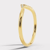 "Lacey" Micro Set 0.10ct Diamond Subtly Shaped Eternity Ring ET51
