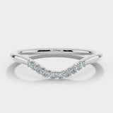 "Lacey" Micro Set 0.10ct Diamond Subtly Shaped Eternity Ring ET51