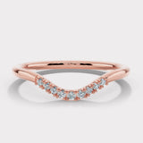 "Lacey" Micro Set 0.10ct Diamond Subtly Shaped Eternity Ring ET51