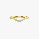"Lacey" Micro Set 0.10ct Diamond Subtly Shaped Eternity Ring ET51