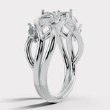 "Lanai" 0.40ct Diamond Nature Interweave Leaf and Branch Half Eternity Ring ET34