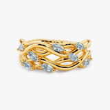 "Lanai" 0.40ct Diamond Nature Interweave Leaf and Branch Half Eternity Ring ET34