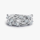 "Lanai" 0.40ct Diamond Nature Interweave Leaf and Branch Half Eternity Ring ET34