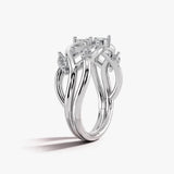"Lanai" 0.40ct Diamond Nature Interweave Leaf and Branch Half Eternity Ring ET34