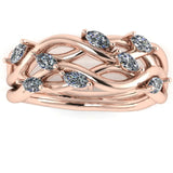"Lanai" Nature Interweave Leaf and Branch Half Eternity Ring ET134 - HEERA DIAMONDS