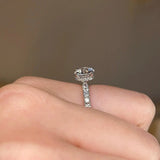 "Lara" Round Brilliant Cut Diamond Hidden Under Halo Scallop Set Diamond Band Engagement Ring UHRB05 - HEERA DIAMONDS