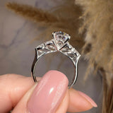 "Layla" Pear Centre Diamond with Marquise Cut Diamond Petals Engagement Ring - HEERA DIAMONDS