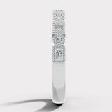 "Lelia" Dainty Round and Emerald Cut 0.40ct Eternity Diamond Ring ET73