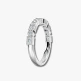 "Lelia" Dainty Round and Emerald Cut 0.40ct Eternity Diamond Ring ET73