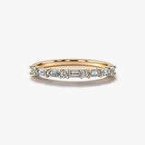 "Lenora" Emerald and Round Brilliant Cut 0.66ct Diamond Eternity Ring ET59