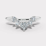 "Lexis" 0.50ct Heart and Petals Centre Diamond Dip Eternity Ring ET14