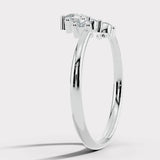 "Lexis" 0.50ct Heart and Petals Centre Diamond Dip Eternity Ring ET14