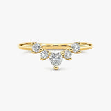 "Lexis" 0.50ct Heart and Petals Centre Diamond Dip Eternity Ring ET14