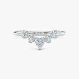"Lexis" 0.50ct Heart and Petals Centre Diamond Dip Eternity Ring ET14