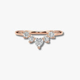 "Lexis" 0.50ct Heart and Petals Centre Diamond Dip Eternity Ring ET14