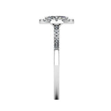 "Lilah" Halo Marquise Cut Diamond Shoulder Engagement Ring HAMC03 - HEERA DIAMONDS