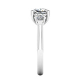 "Liliana" Cushion Three Stone Trilogy Diamond Ring 3SCC02 - HEERA DIAMONDS