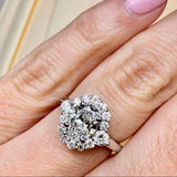 "Lina" Oval Cut 1 carat halo Platinum Engagement Ring HAOC01 HEERA DIAMONDS