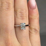 "Lioren" 0.73 Carat Radiant Cut Solitaire Lab Grown Diamond Engagement Ring HLR490