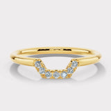"Livia" Dainty 0.10ct Micro Set Diamonds Square Shaped Eternity Ring ET28