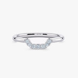 "Livia" Dainty 0.10ct Micro Set Diamonds Square Shaped Eternity Ring ET28