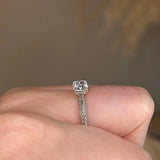 "Loana" Cushion Cut Diamond Double Row Diamond Pave Engagement Ring DSCC01 - HEERA DIAMONDS