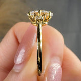 "Lola" 1.5 Carat Oval Cut Trilogy Diamond Engagement Ring HLR551 HEERA DIAMONDS
