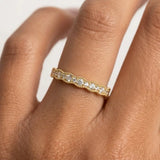 "Luella" Sparkling Wave 0.30ct Diamond Half Eternity Ring ET81
