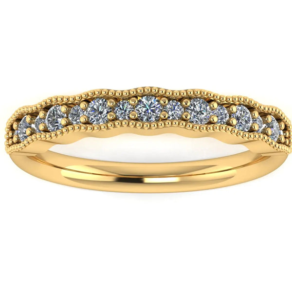 "Luella" Sparkling Wave Diamond Half Eternity Ring E81 - HEERA DIAMONDS
