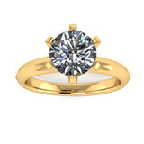 "Lula" Round Brilliant Solitaire Diamond Engagement Ring SSRB40 - HEERA DIAMONDS