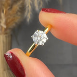 "Lumea" 0.54 Carat Round Cut Natural Diamond Solitaire Engagement Ring MDC409