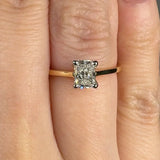 "Lumeira" 0.7 Carat Emerald Cut Solitaire Natural Diamond Engagement Ring HR1942