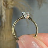 "Lumeira" 0.7 Carat Emerald Cut Solitaire Natural Diamond Engagement Ring HR1942