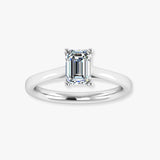 "Lunavelle" 0.40 Carat Emerald Cut Natural Diamond Solitaire Engagement Ring MDR3905