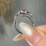 "Luvira" Oval Cut Ruby 1.84 Carat Diamond Shoulder Engagement Ring HR1349 HEERA DIAMONDS