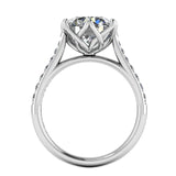 "Lux" Basket Set Round Brilliant Cut Diamond Grain Set Diamond Engagement Ring DSRB41 - HEERA DIAMONDS