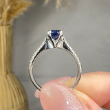 "Luxelle" 0.90 Carat Cushion Cut Natural Diamond Shoulder Engagement Ring MSR779