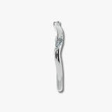 "Lyra" Marquise Leaf 0.20ct Diamonds on Wave Shaped Eternity Ring ET15