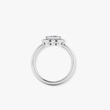 "Lyvoria" Aquamarine 0.99 Carat Oval Cut Lab Grown Diamond Engagement Ring HLR73