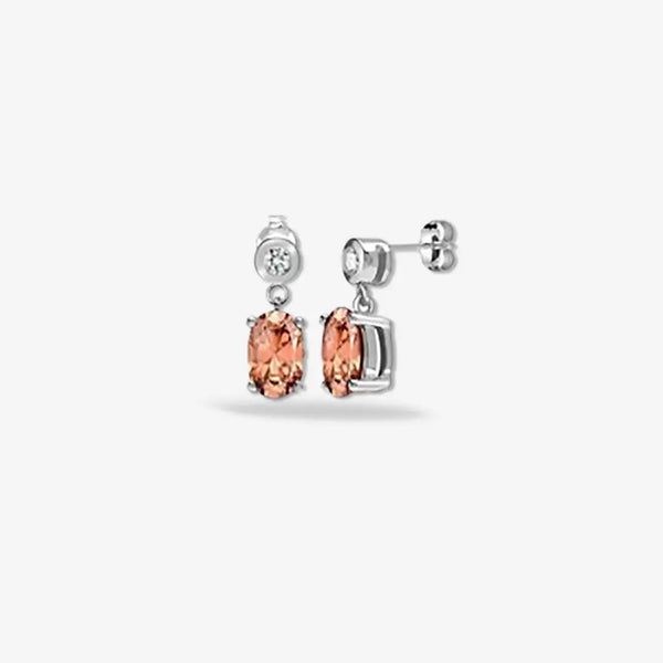 MORGANITE DROP EARRINGS IN 9K WHITE GOLD HEERA DIAMONDS