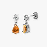 MORGANITE DROP EARRINGS IN 9K WHITE GOLD