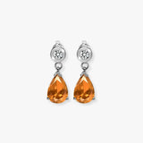 MORGANITE DROP EARRINGS IN 9K WHITE GOLD