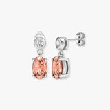 MORGANITE DROP EARRINGS IN 9K WHITE GOLD