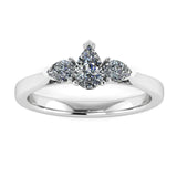 "Madeline" Three Stone Pear Cut Diamond Trilogy Engagement Ring 3SPS02 - HEERA DIAMONDS